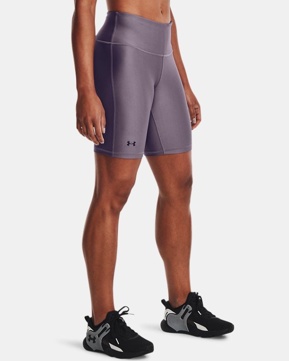 Women's HeatGear® Armour Bike Shorts, Purple, pdpMainDesktop image number 0